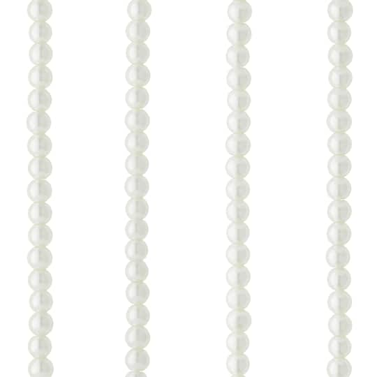 12 Packs: 160 ct. (1920 total) White Pearl Glass Beads, 6mm by Bead Landing™
